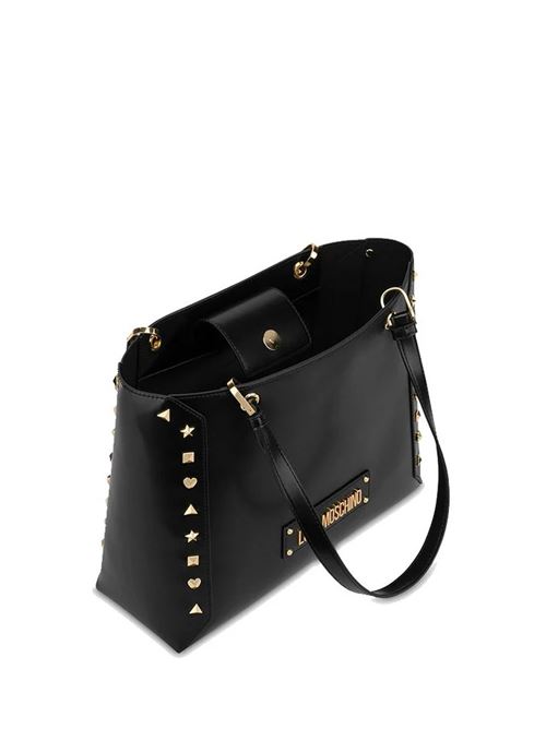 BORSA PU NERO+BORCHIE LOVE MOSCHINO | JC4269PP0MKH0/000